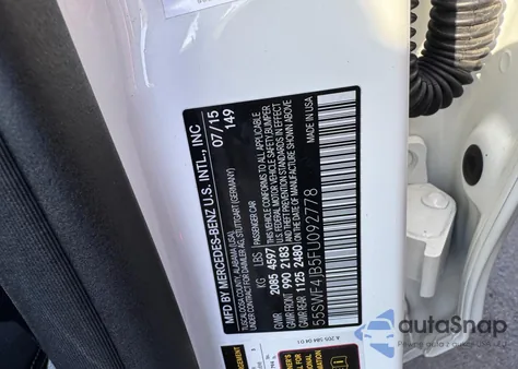 2015 Mercedes-Benz C 300 из США, поврежденный, VIN 55SWF4JB5FU092778